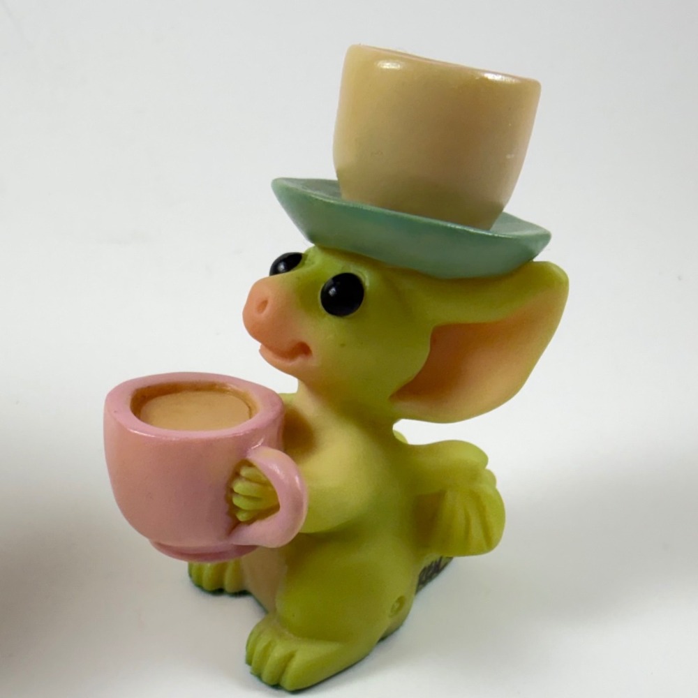 Vintage Pocket Dragons Real Musgrave "Tea For Two" Figurine 2000 Signed Retired